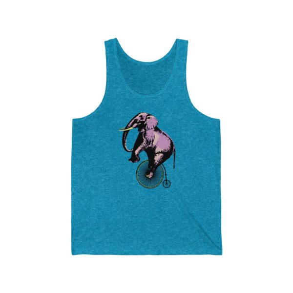 Elephant on a penny, Unisex Jersey Tank - Image 7