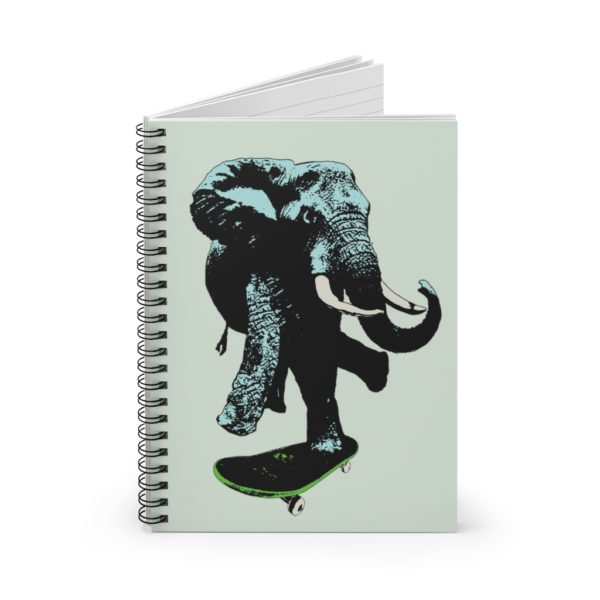 Elephant on board, Spiral Notebook - Ruled Line - Image 3