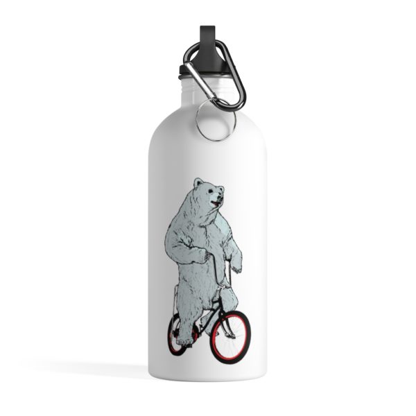 Polar Bear, Stainless Steel Water Bottle - Image 3