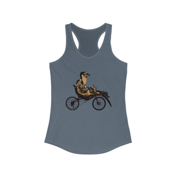 Otter on a Recumbent - Women's Ideal Racerback Tank - Image 8