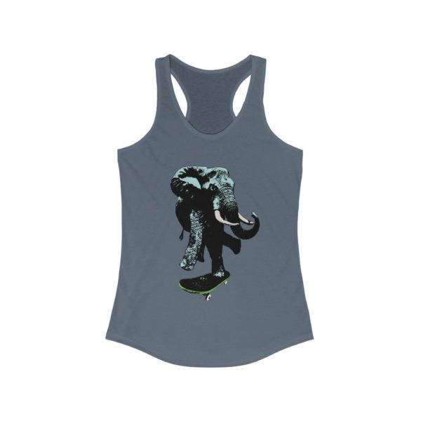 Elephant on Board - Women's Ideal Racerback Tank - Image 8