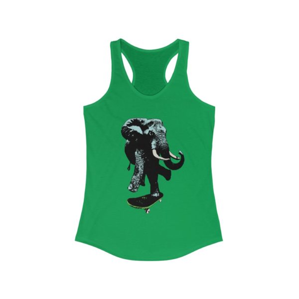 Elephant on Board - Women's Ideal Racerback Tank - Image 6