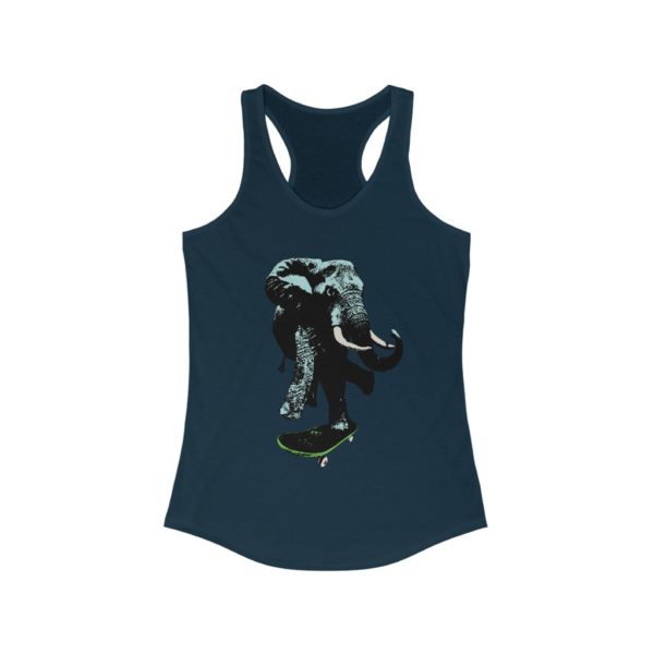 Elephant on Board - Women's Ideal Racerback Tank - Image 10