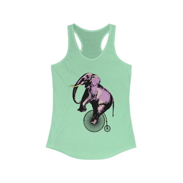 Elephant on Penny - Women's Ideal Racerback Tank - Image 5