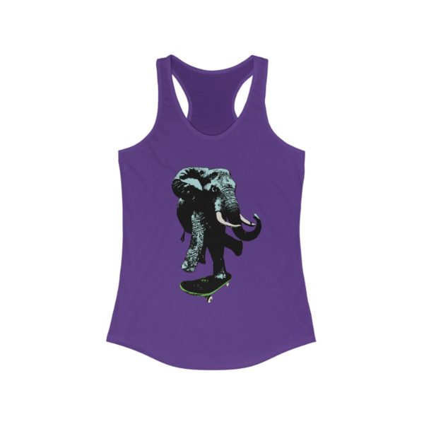 Elephant on Board - Women's Ideal Racerback Tank - Image 11