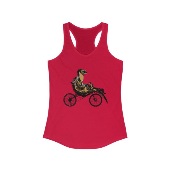 Otter on a Recumbent - Women's Ideal Racerback Tank - Image 13