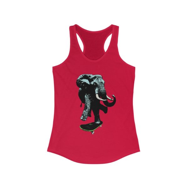 Elephant on Board - Women's Ideal Racerback Tank - Image 13