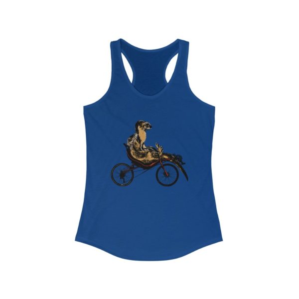 Otter on a Recumbent - Women's Ideal Racerback Tank - Image 9