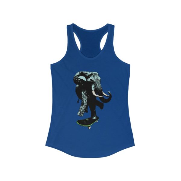 Elephant on Board - Women's Ideal Racerback Tank - Image 9