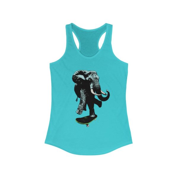 Elephant on Board - Women's Ideal Racerback Tank - Image 7