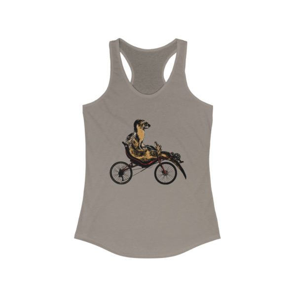Otter on a Recumbent - Women's Ideal Racerback Tank - Image 3