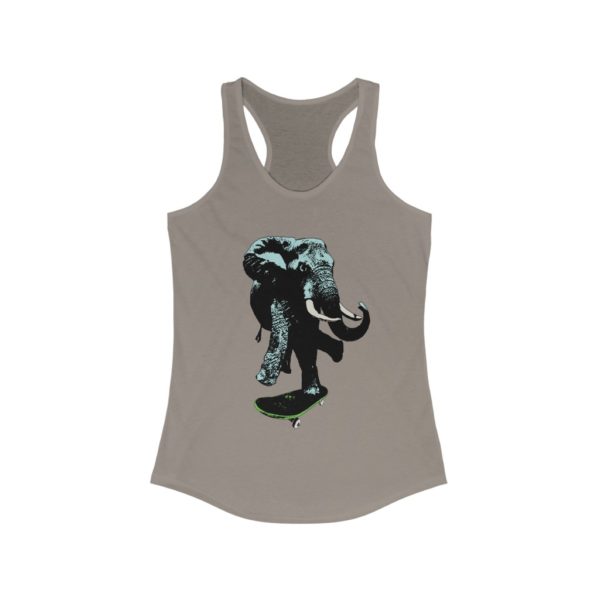 Elephant on Board - Women's Ideal Racerback Tank - Image 3