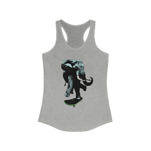 Elephant on Board - Women's Ideal Racerback Tank - Image 2