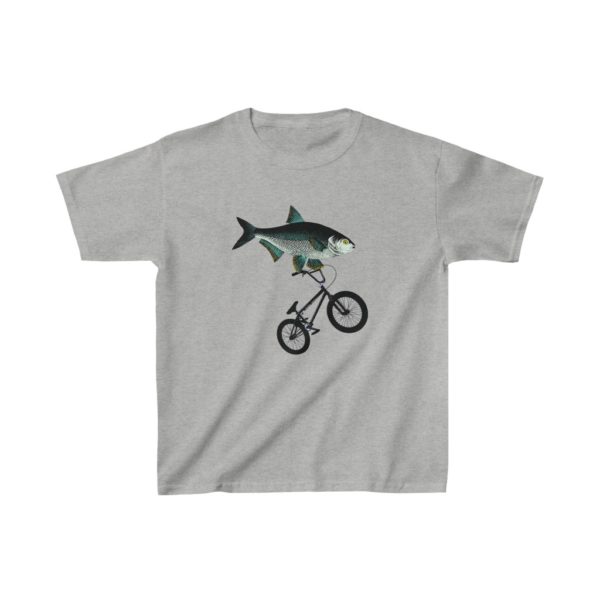 Fish, Kids Heavy Cotton Tee - Image 4