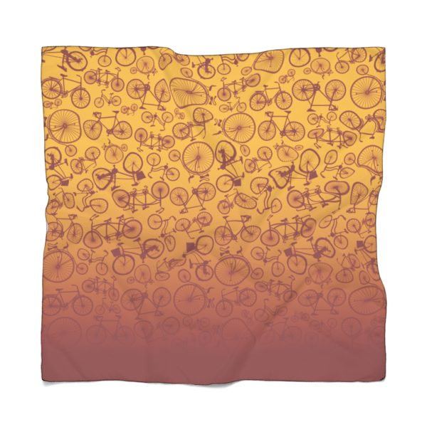 Yellow - Terra Cotta, Poly Scarf - Image 2