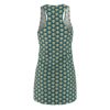 Blue-Green Bike Wheel Pattern, Women's Cut & Sew Racerback Dress - Image 3