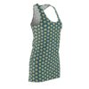 Blue-Green Bike Wheel Pattern, Women's Cut & Sew Racerback Dress - Image 4