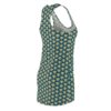 Blue-Green Bike Wheel Pattern, Women's Cut & Sew Racerback Dress - Image 5