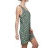 Blue-Green Bike Wheel Pattern, Women's Cut & Sew Racerback Dress - Image 6