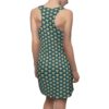 Blue-Green Bike Wheel Pattern, Women's Cut & Sew Racerback Dress - Image 7