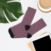 Purple Bike Wheel Pattern, DTG Socks