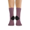 Purple Bike Wheel Pattern, DTG Socks - Image 3