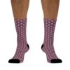Purple Bike Wheel Pattern, DTG Socks - Image 4