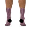 Purple Bike Wheel Pattern, DTG Socks - Image 5