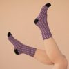 Purple Bike Wheel Pattern, DTG Socks - Image 8