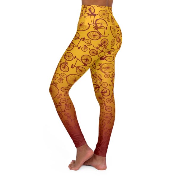 Orange - Terra Cotta, High Waisted Yoga Leggings - Image 3