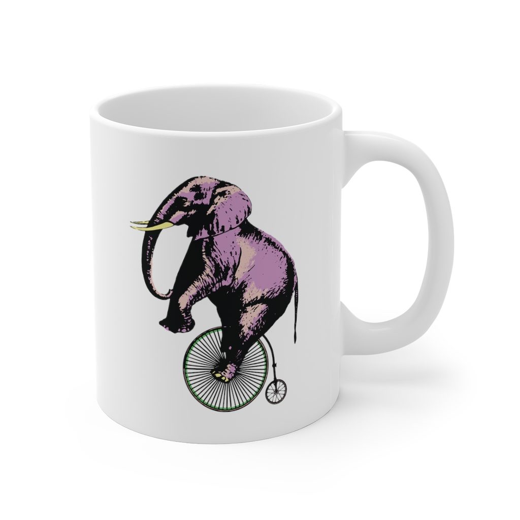 Elephant on a penny, Mug 11oz