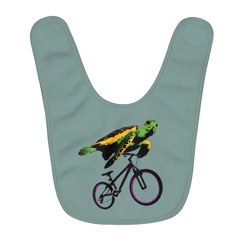 Turtle - Fleece Baby Bib