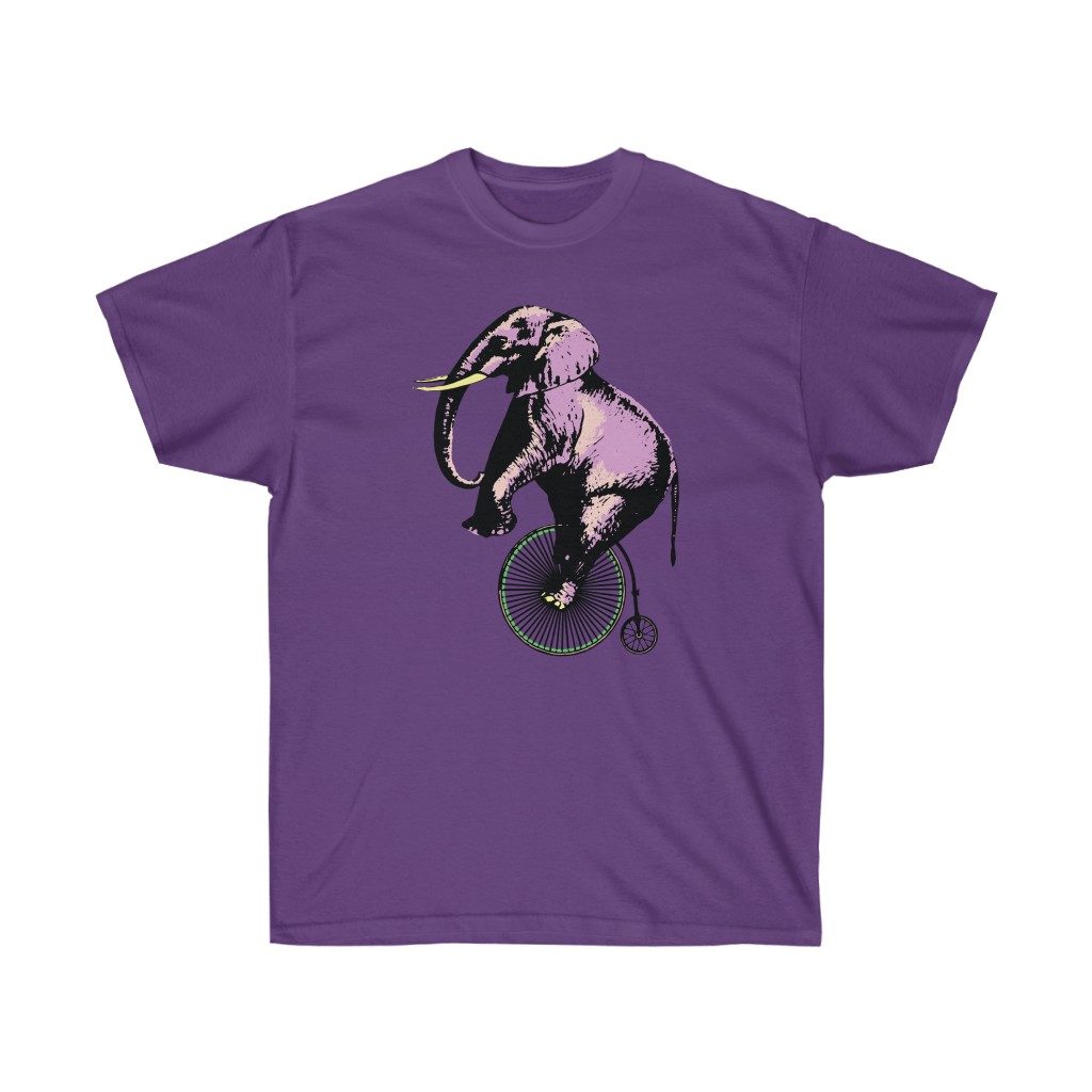 Elephant on Penny, Unisex Ultra Cotton Tee