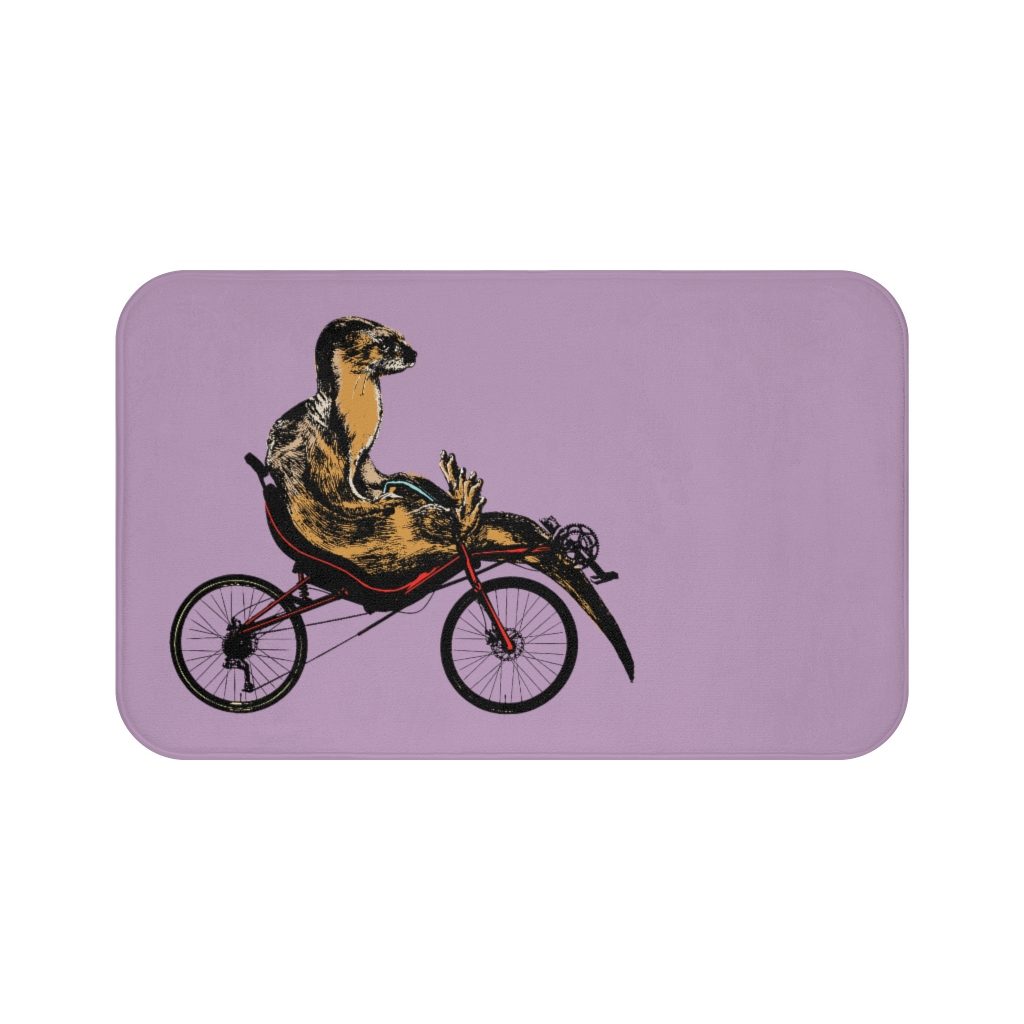 Otter on a Recumbent, Bath Mat