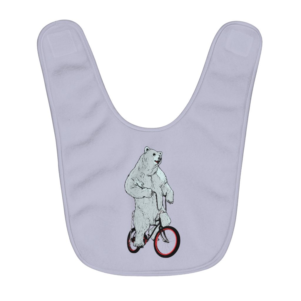 Polar Bear - Fleece Baby Bib