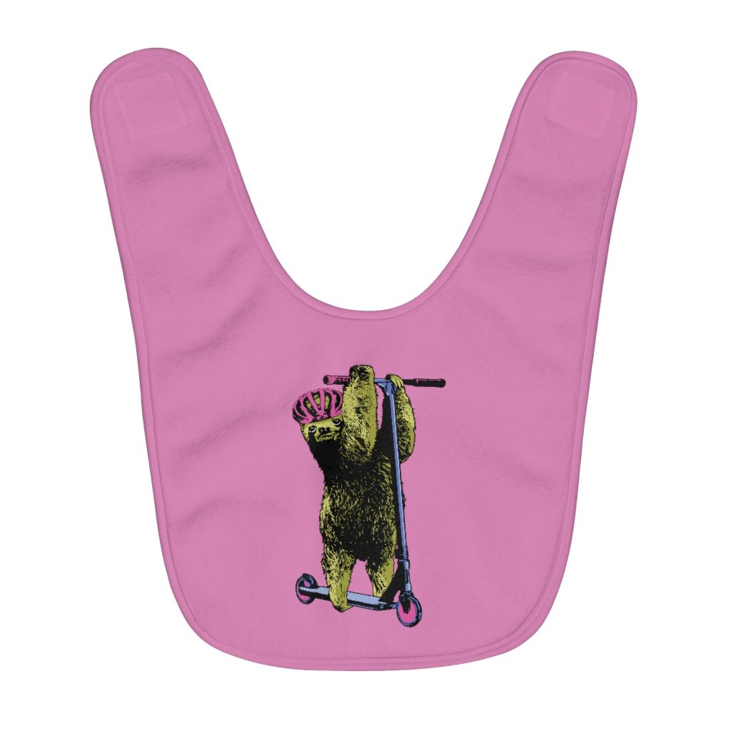 Sloth - Fleece Baby Bib