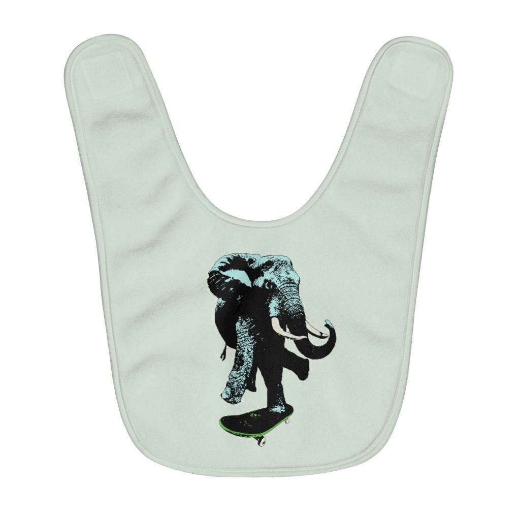 Elephant on Board - Fleece Baby Bib