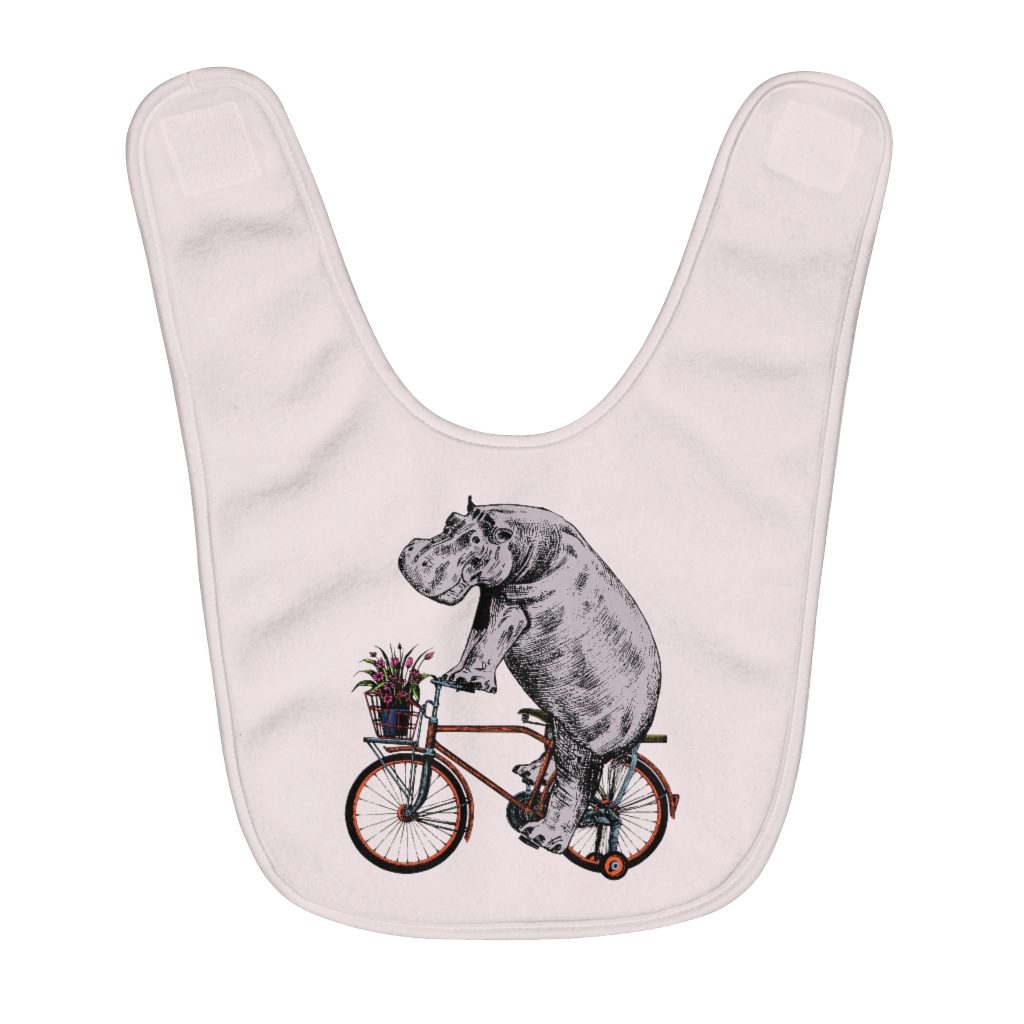 Hippo - Fleece Baby Bib