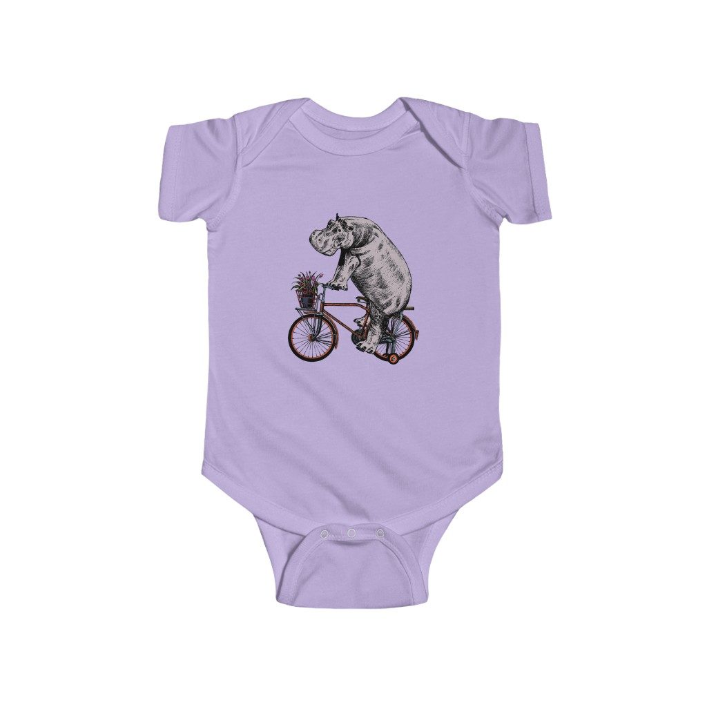 Hippo, Infant Fine Jersey Bodysuit