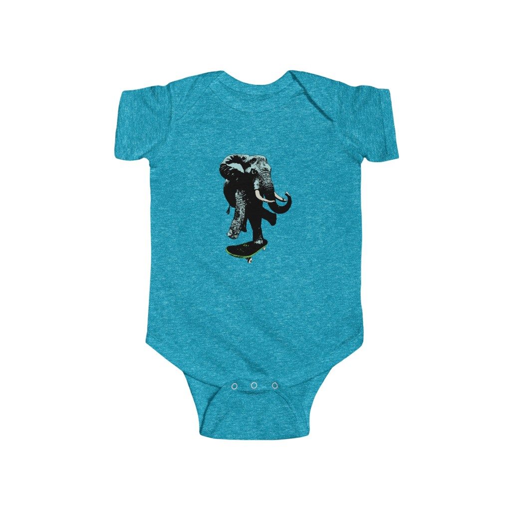 Elephant on Board, Infant Fine Jersey Bodysuit