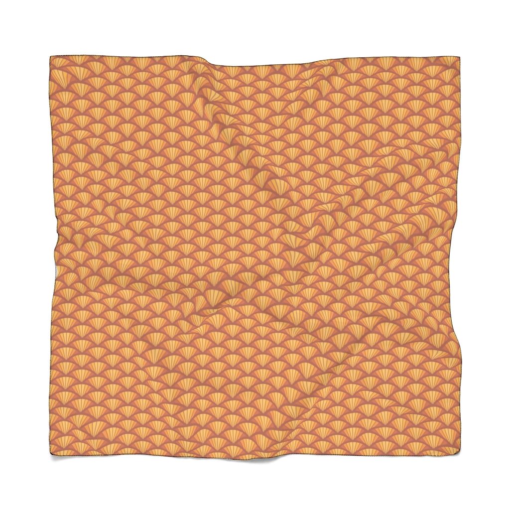 Orange Bike Wheel Pattern, Poly Scarf