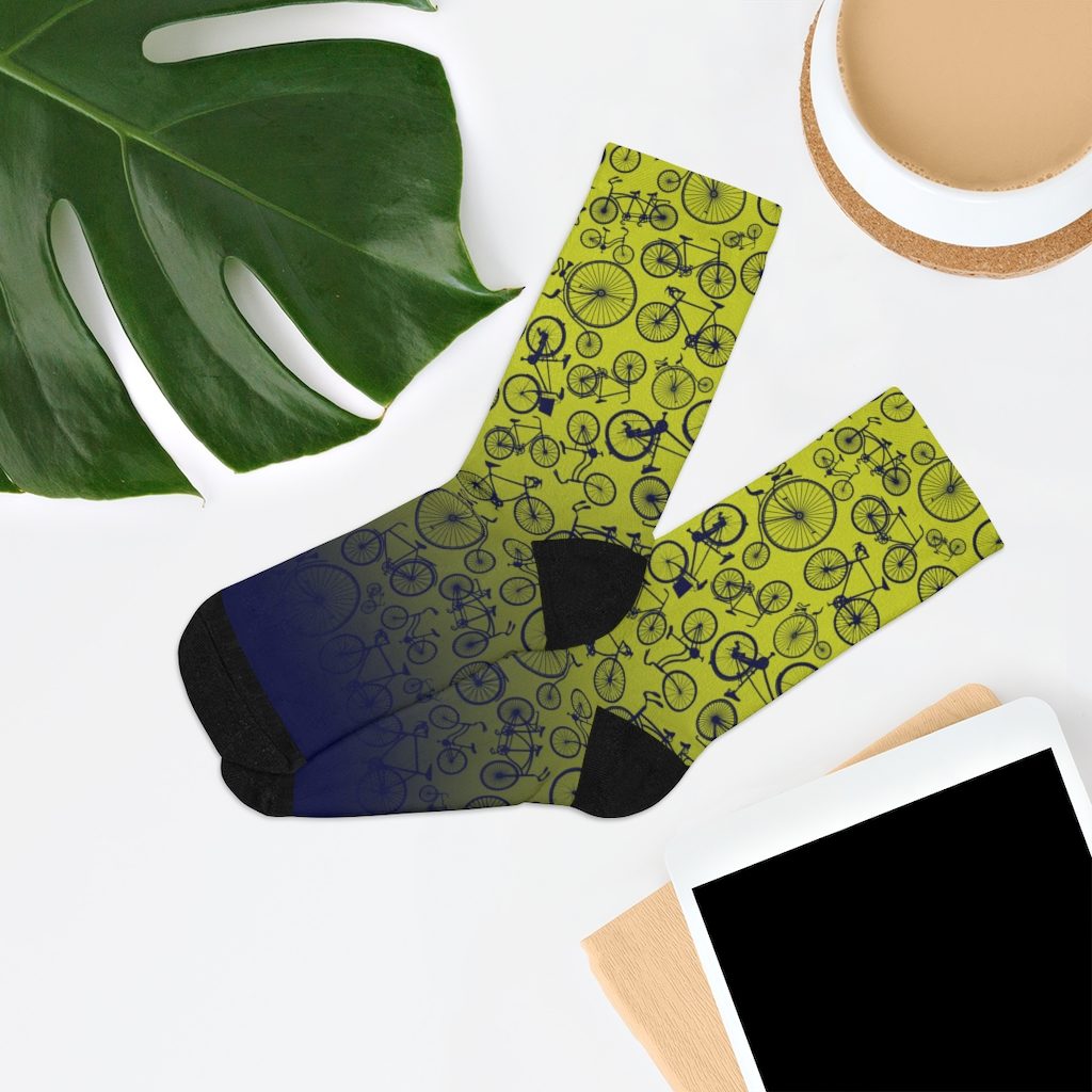 Yellow - Blue, DTG Socks