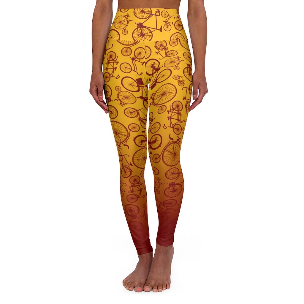 Orange - Terra Cotta, High Waisted Yoga Leggings